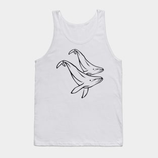 Whale, Humpback, minimal, art Tank Top